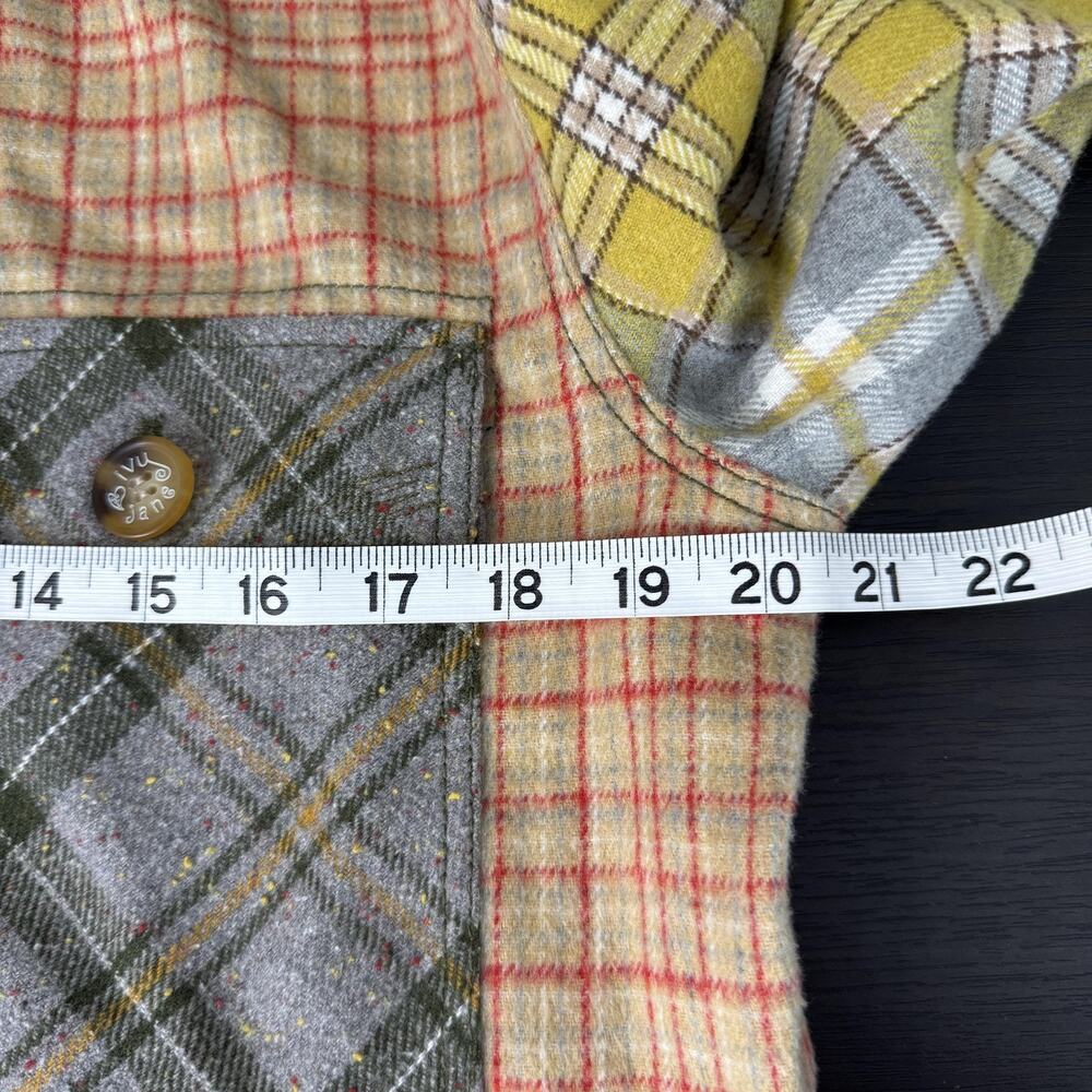 Ivy Jane Jacket Womens Small Patchwork Plaid Flannel Boho Distressed Artsy Coat - Picture 11 of 13